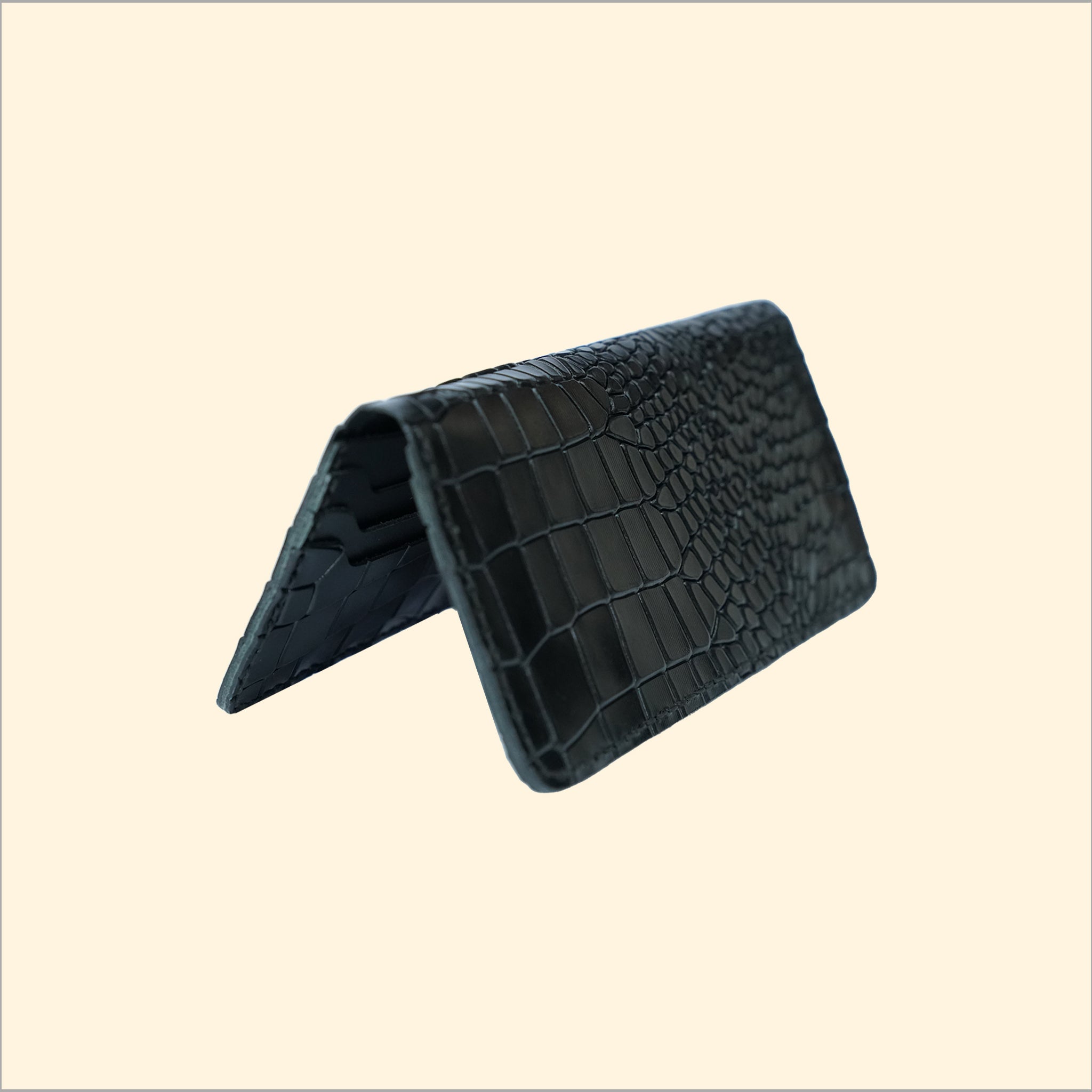 Executive Croco Style Long Wallet (Black)
