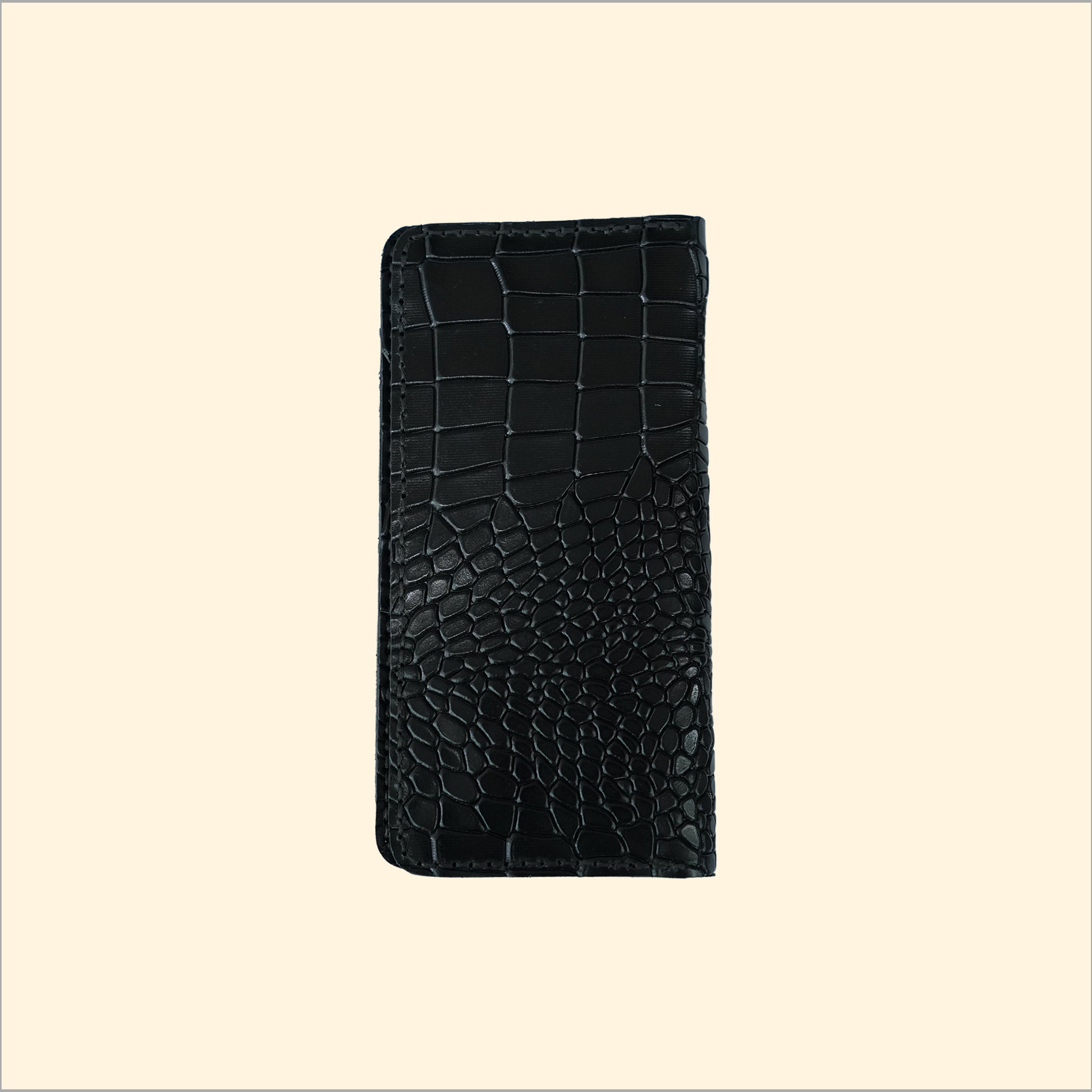 Executive Croco Style Long Wallet (Black)