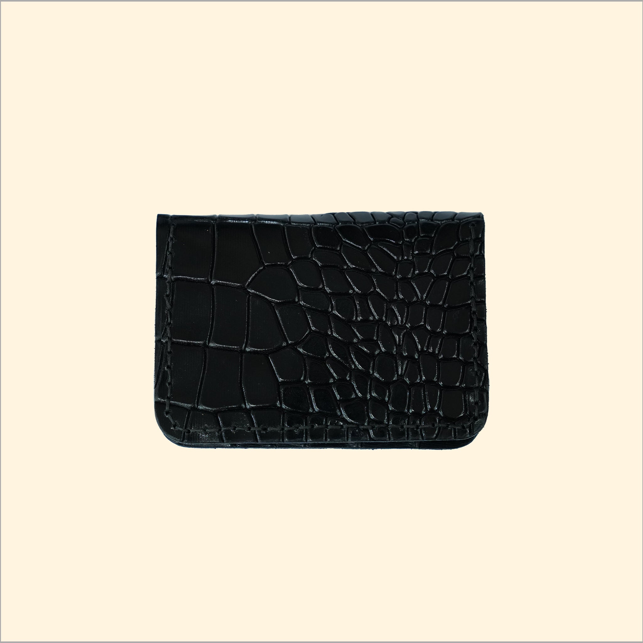 Premium Croco Long Wallet + Croco Card Holder