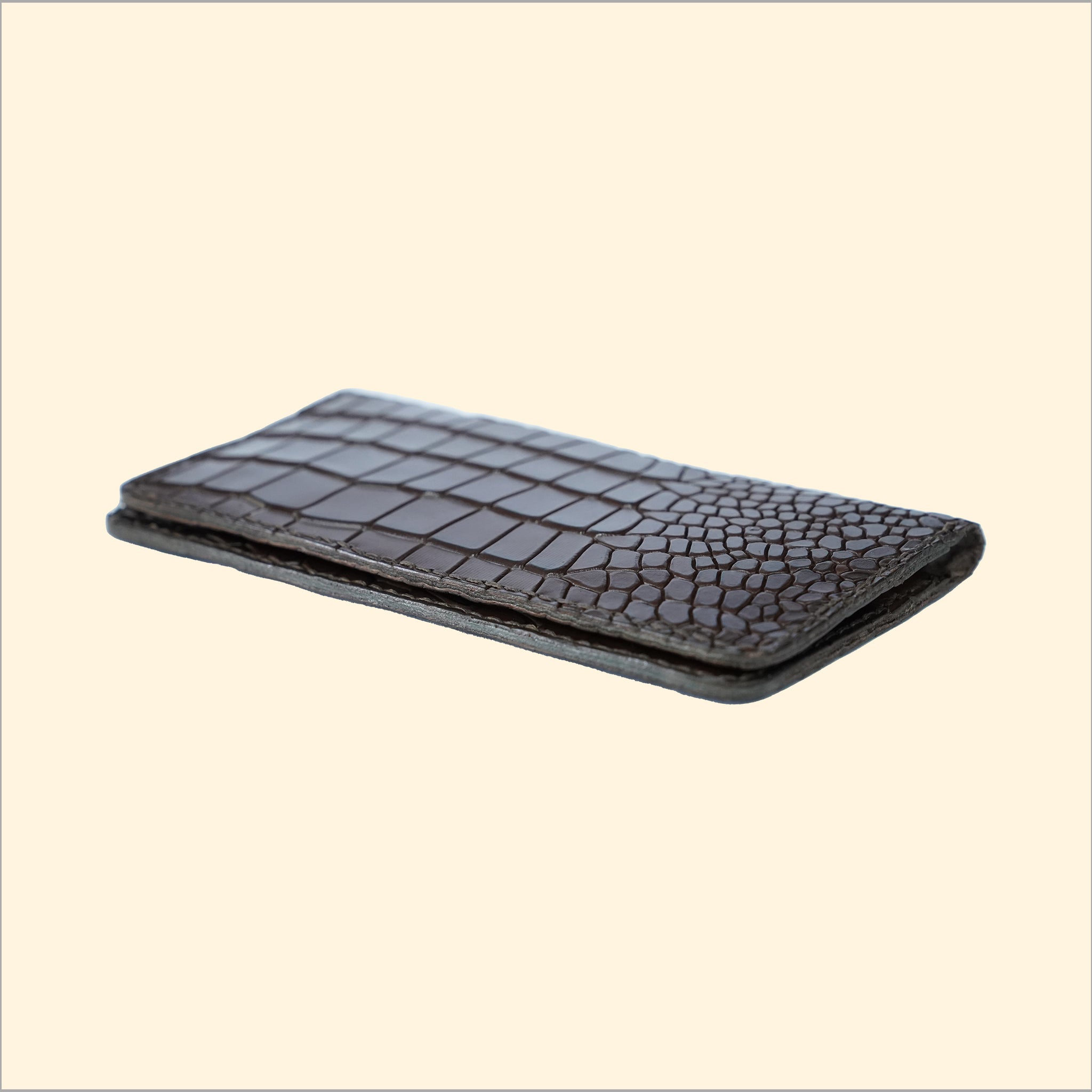 Executive Croco Style Long Wallet (Brown)
