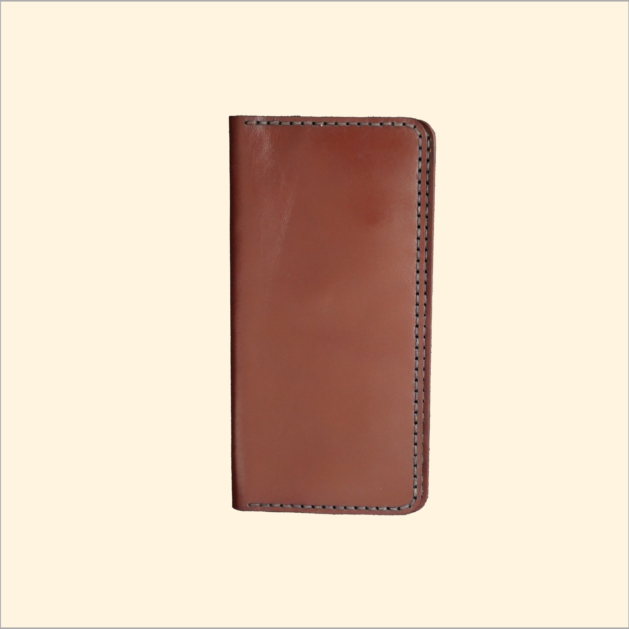 Long Bi-Fold Wallet (Brown)