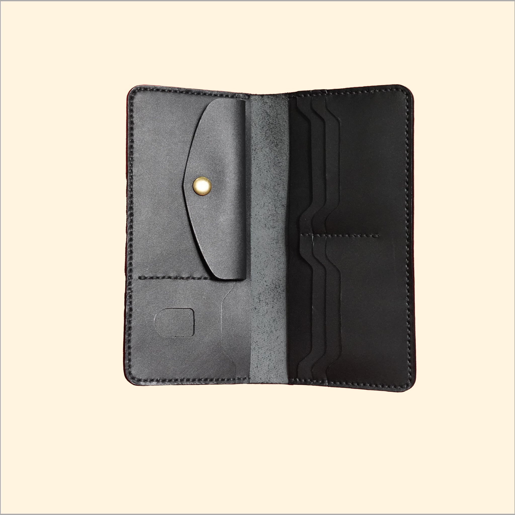 Executive Long Bi-Fold Wallet (Black)