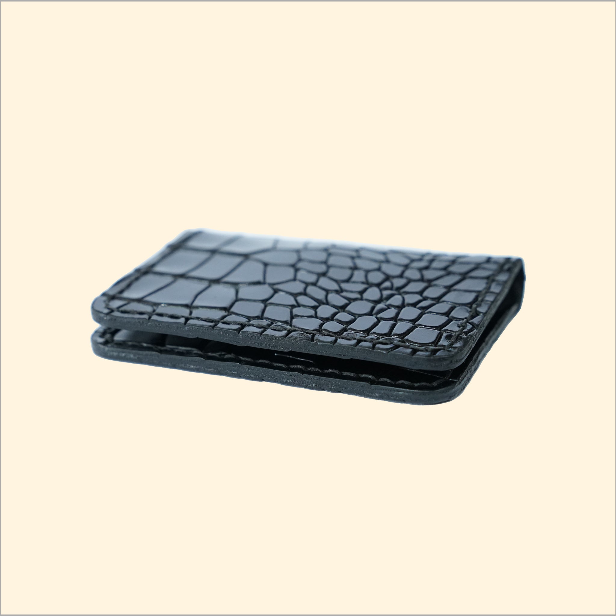 Premium Croco Long Wallet + Croco Card Holder