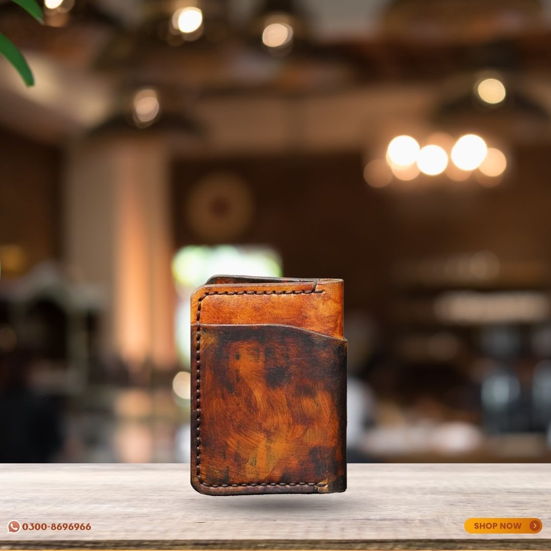 Premium Hand-Stitched Leather Card Holder (Multi Tone)