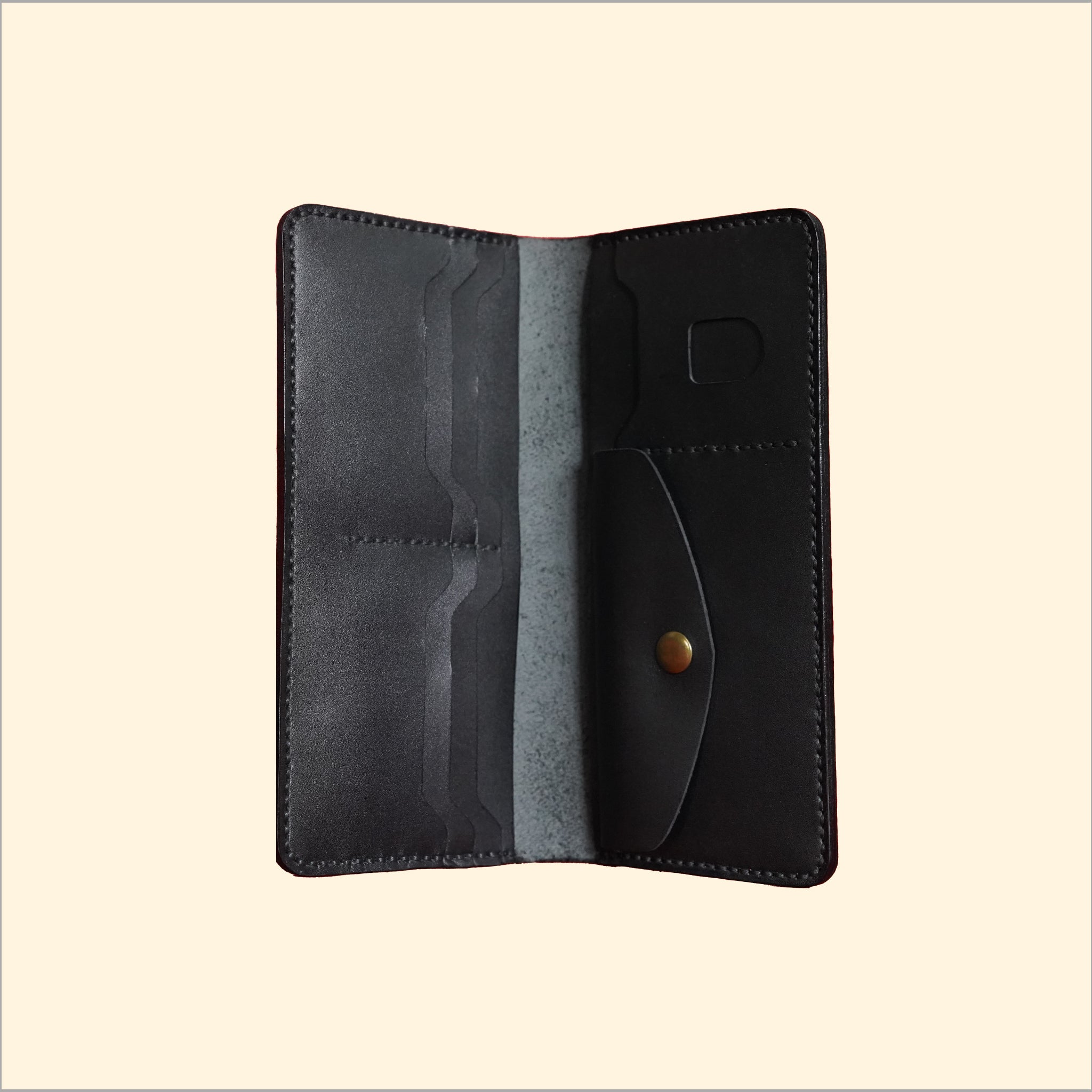 Executive Long Bi-Fold Wallet (Black)
