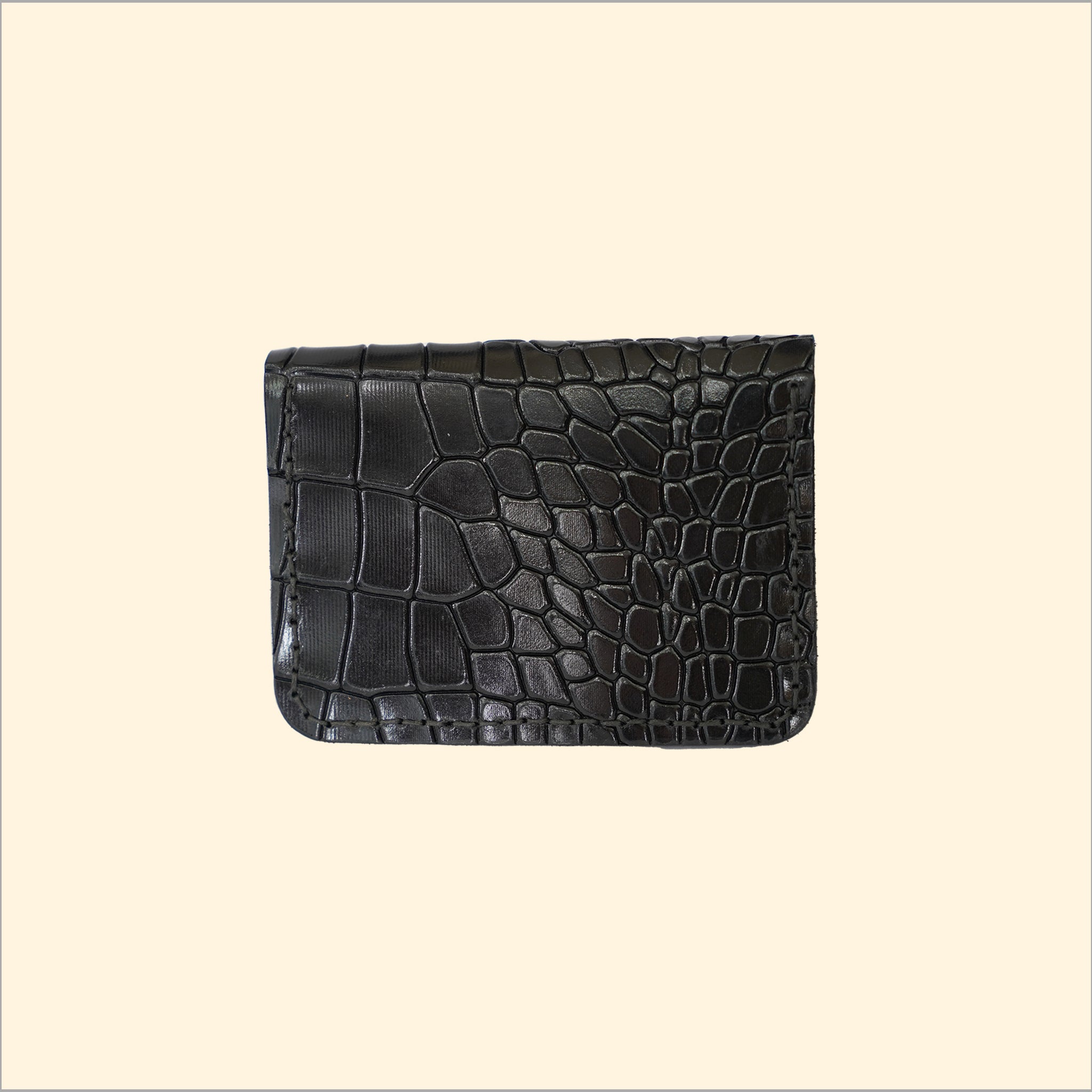 Premium Croco Style Card Holder (Black)