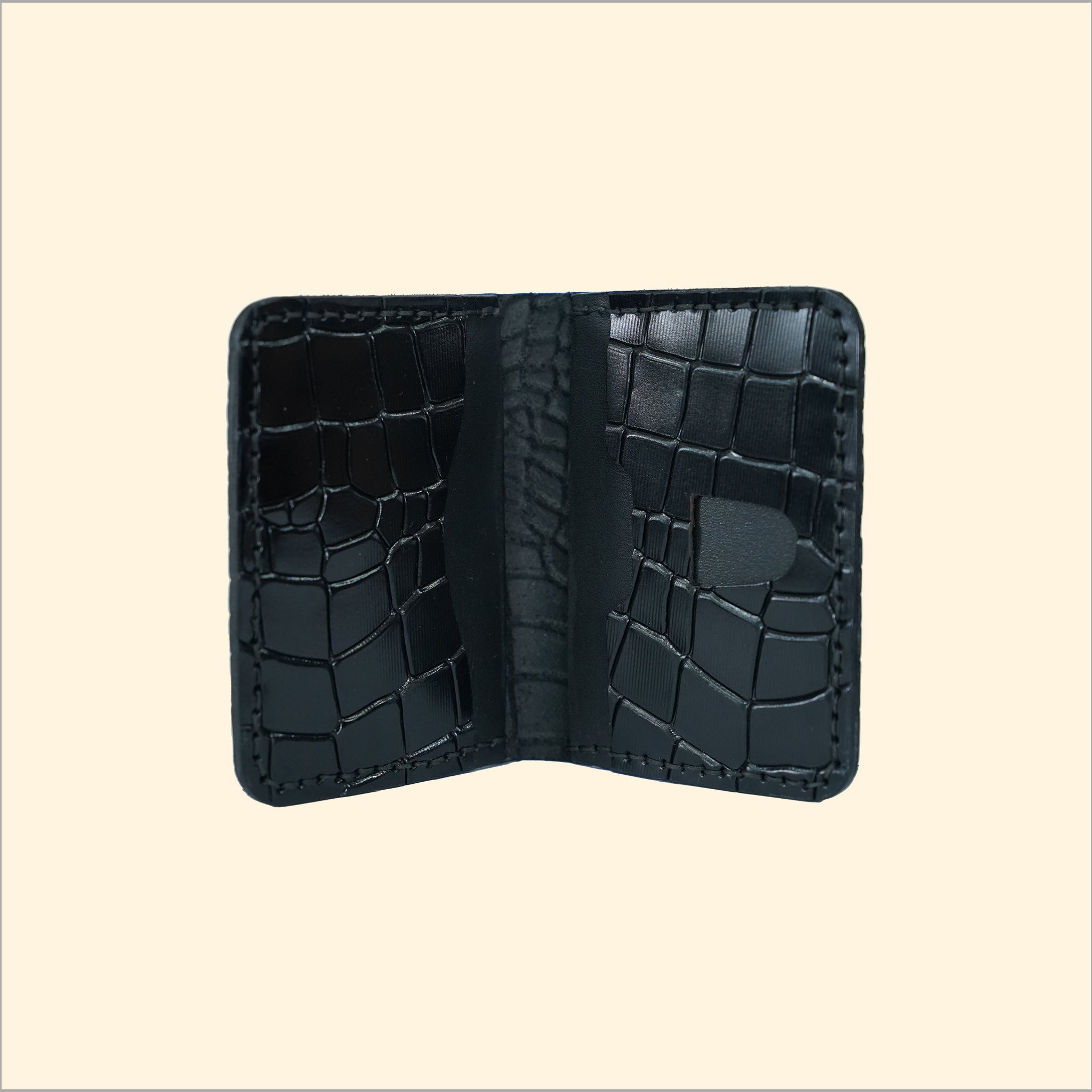 Premium Croco Style Card Holder (Black)