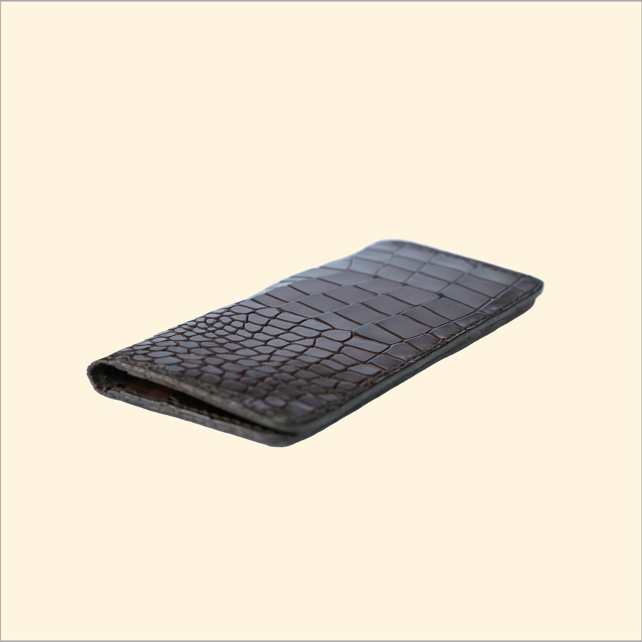 Executive Croco Style Long Wallet (Brown)