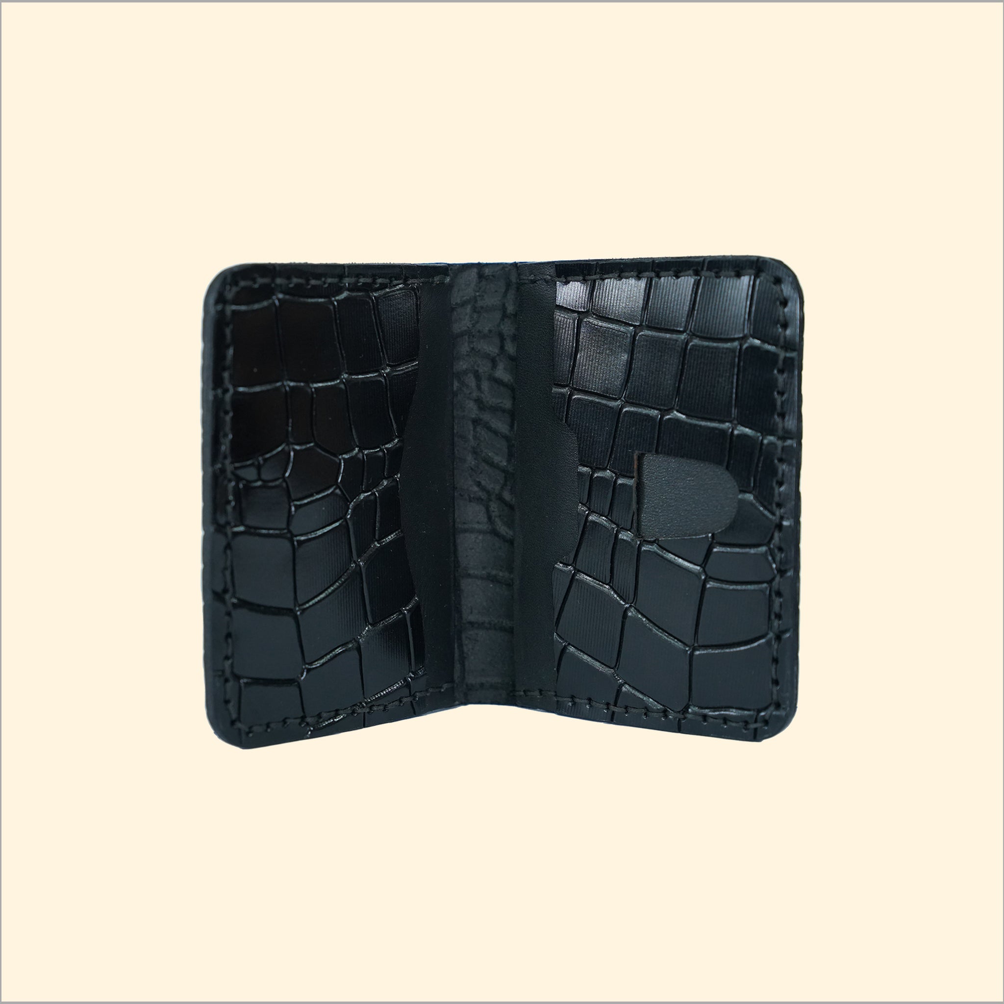 Premium Croco Style Card Holder (Black)