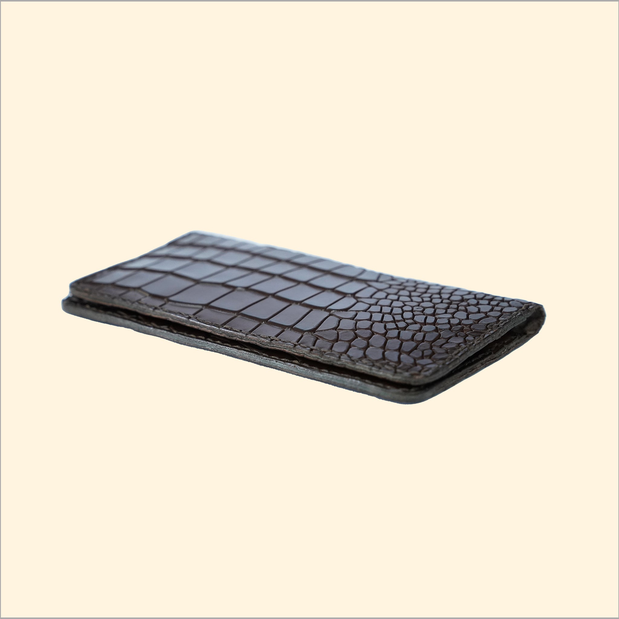 Executive Croco Style Long Wallet (Brown)