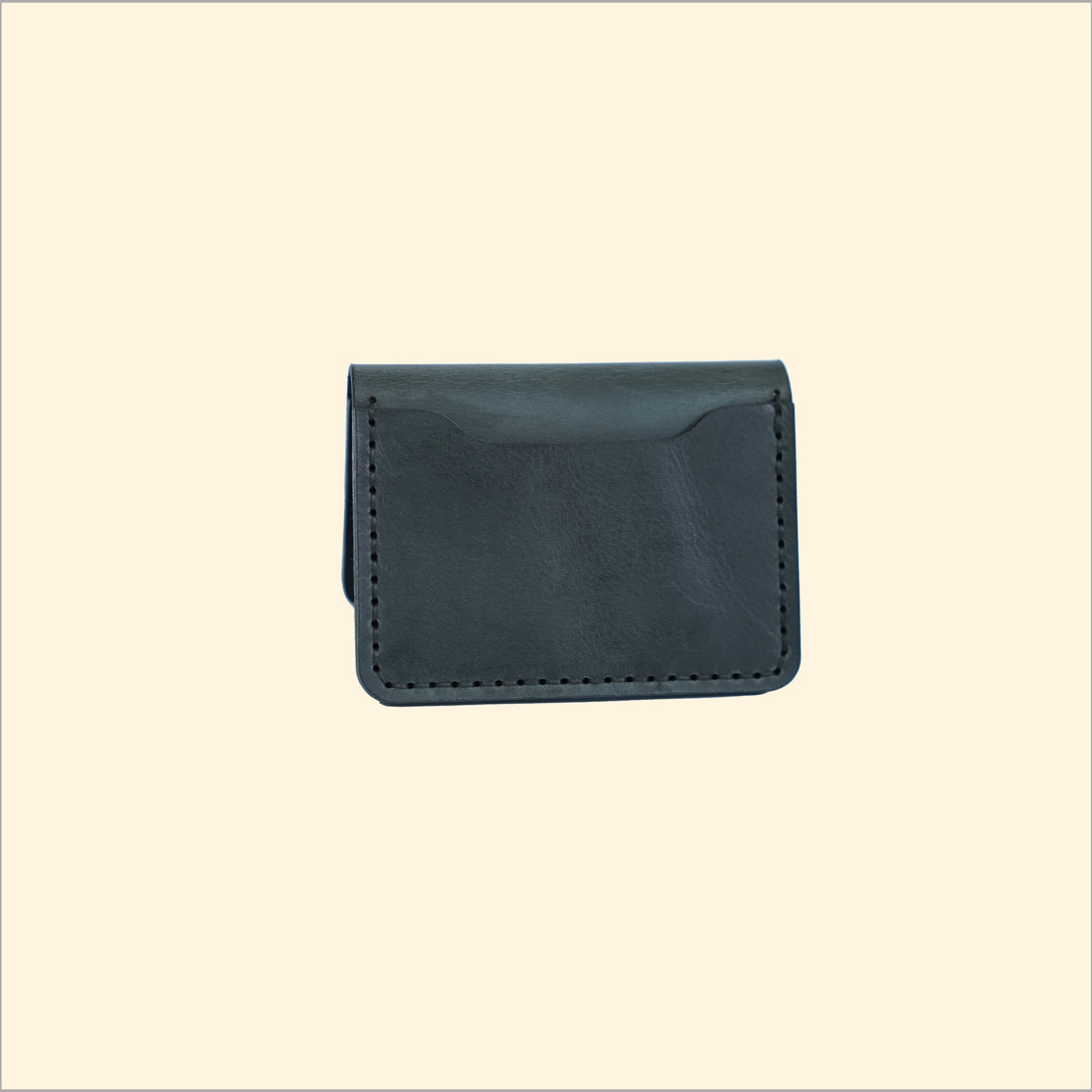 Hand-Stitched Business Card Holder (Black)