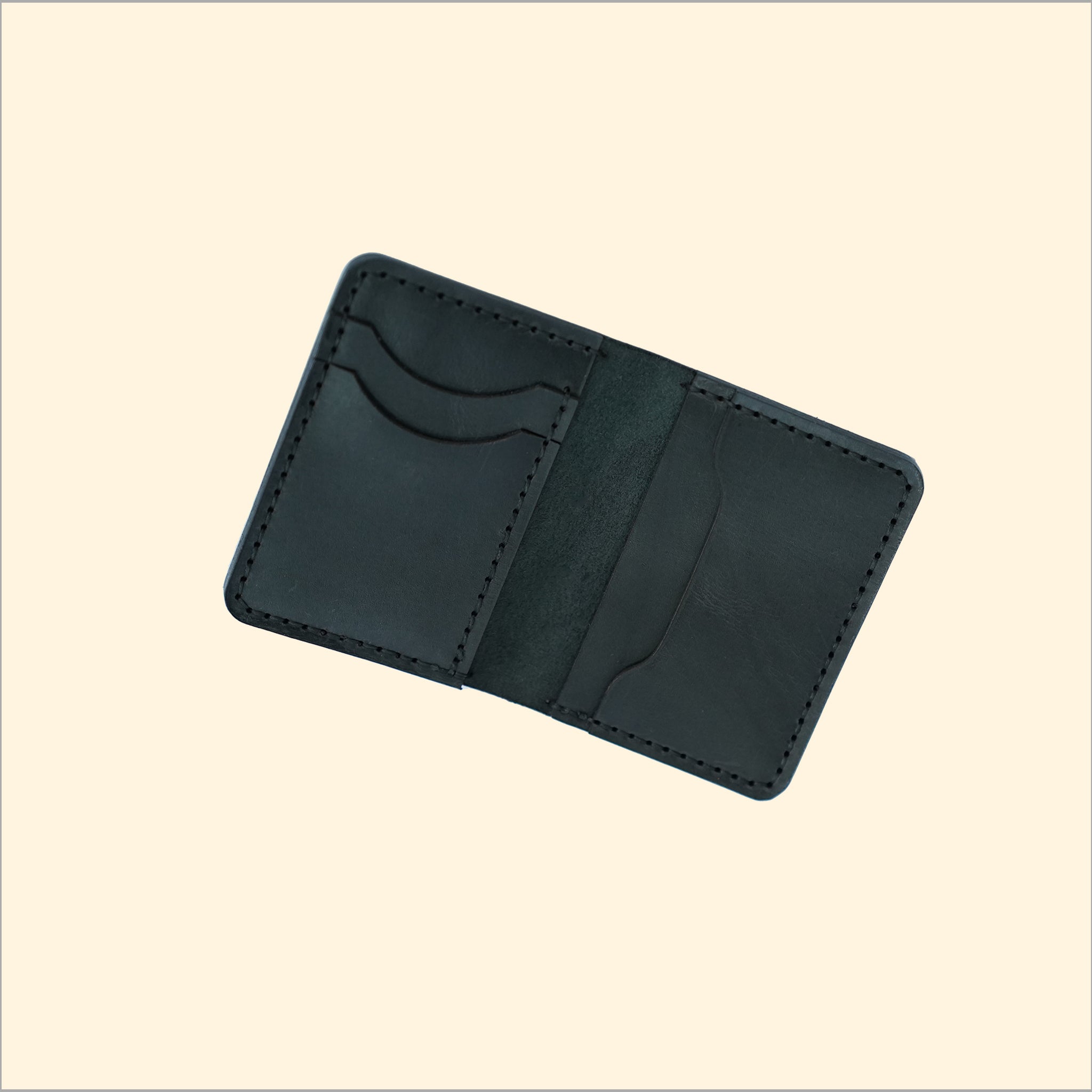 Hand-Stitched Business Card Holder (Black)
