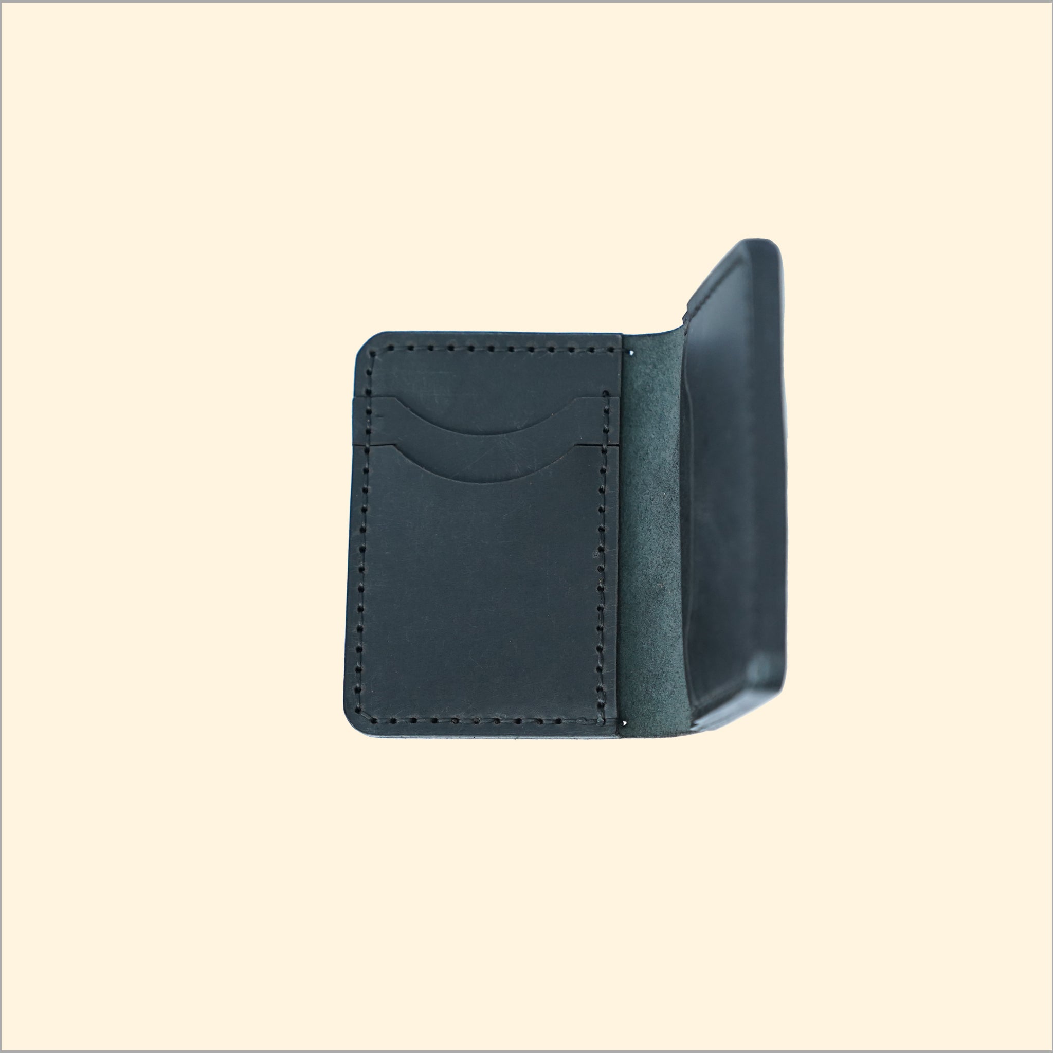 Hand-Stitched Business Card Holder (Black)