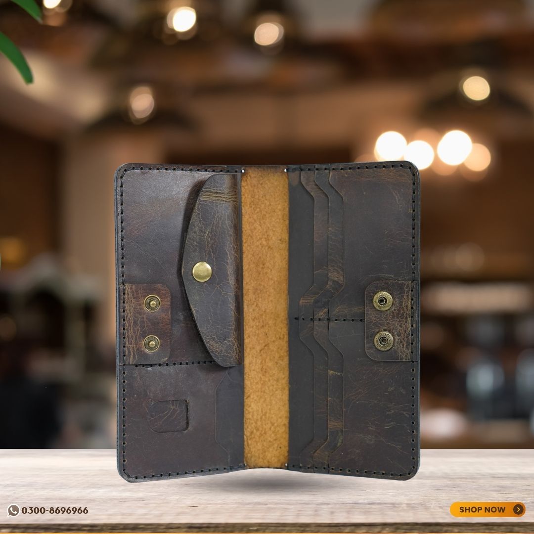 Executive Long Bi-Fold Wallet (Dual-Tone)