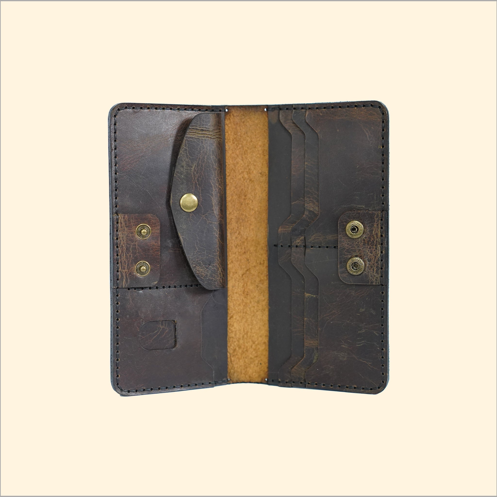 Executive Long Bi-Fold Wallet (Dual-Tone)