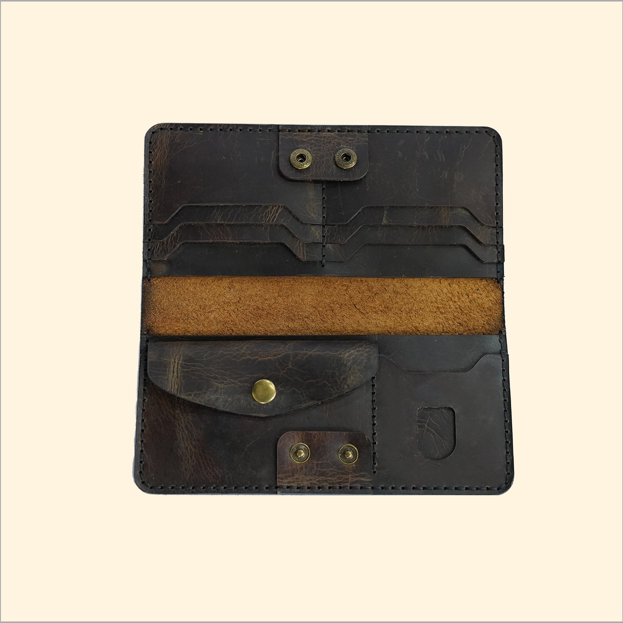 Executive Long Bi-Fold Wallet (Dual-Tone)