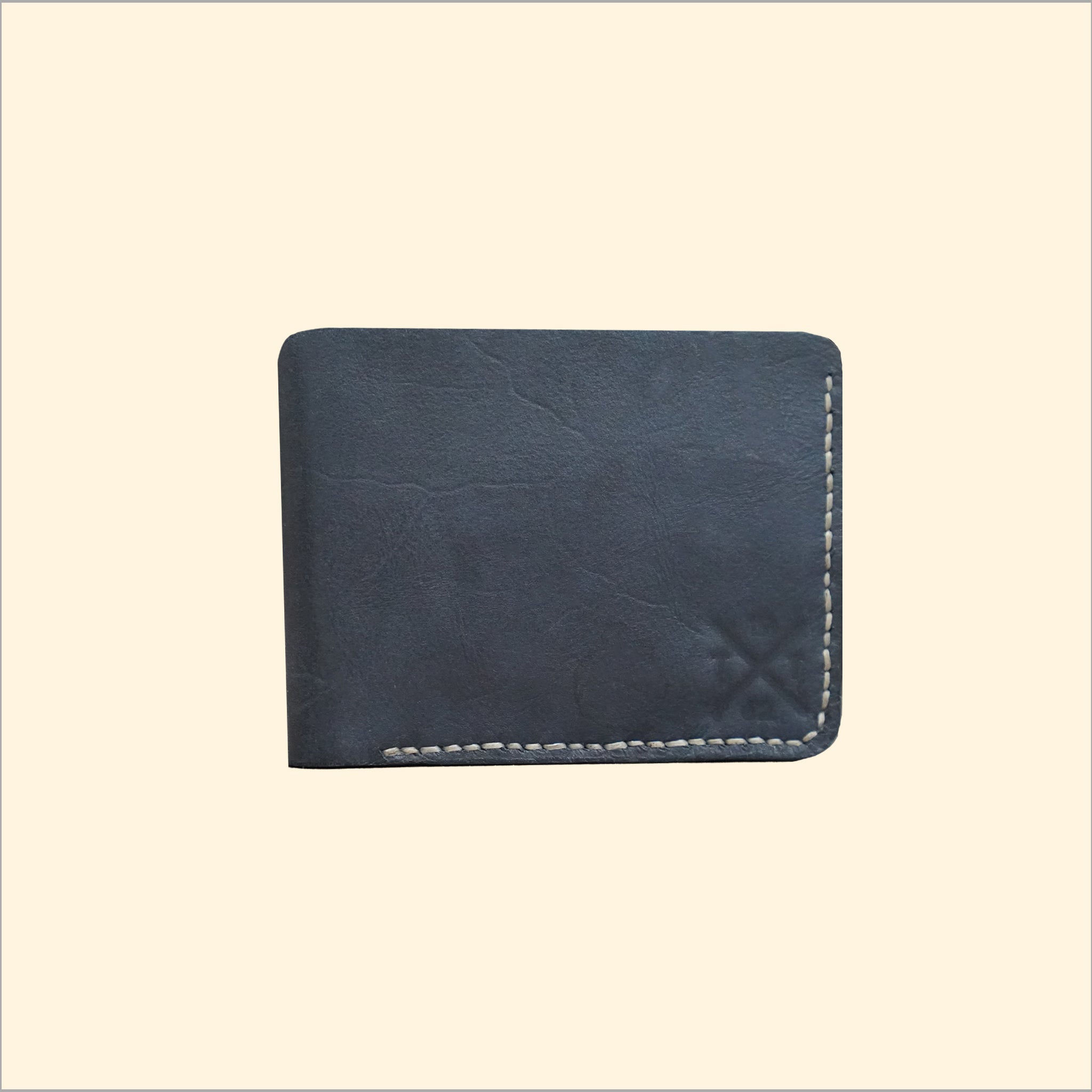 Slim Leather Wallet (Navy Blue)