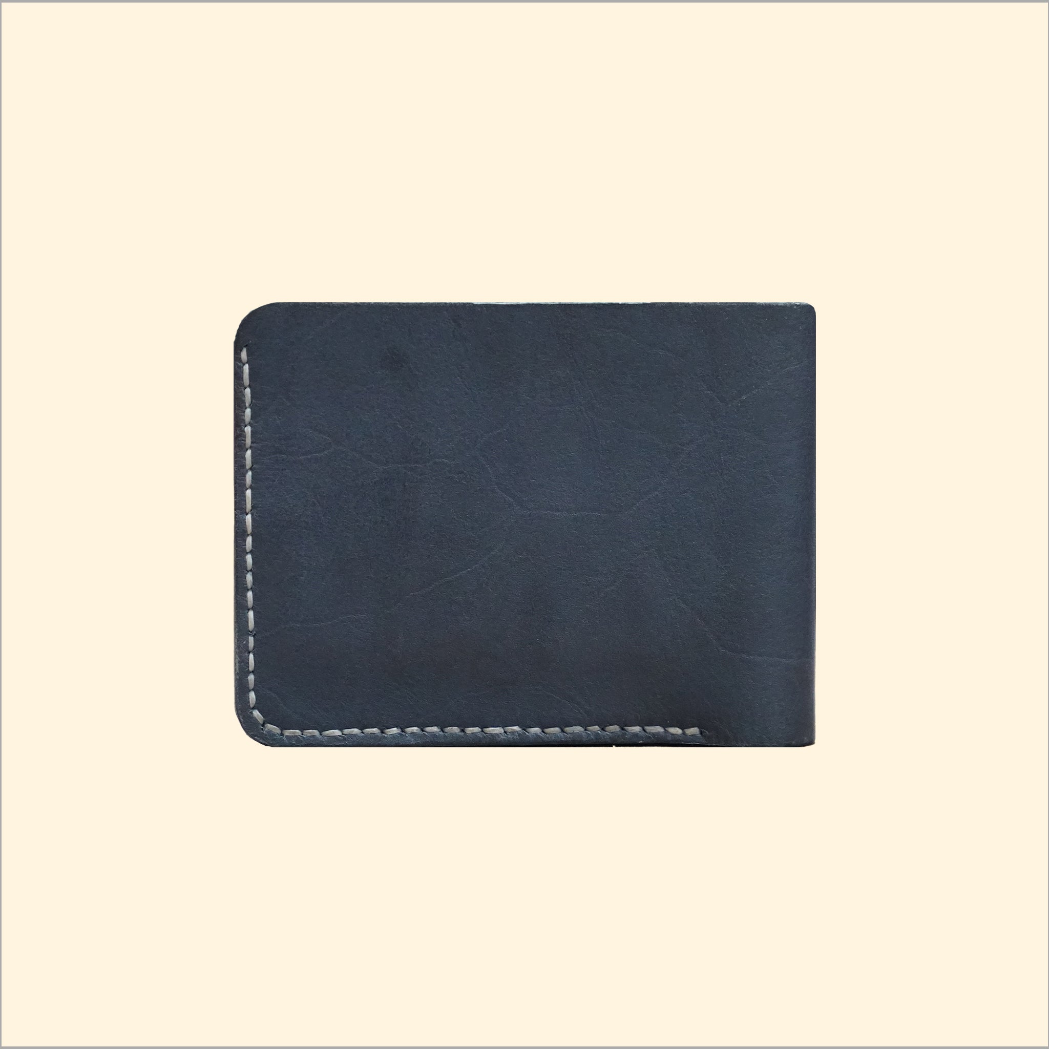Slim Leather Wallet (Navy Blue)